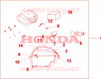 BAULETTO 35LT MAT BLACK GRAY MET per Honda SH 300 2009