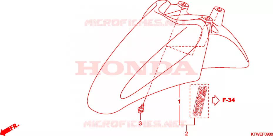 PARAFANGO ANTERIORE Honda SCOOTER 300 SH 2009  SH3009