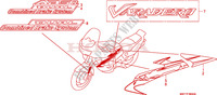 MARCHIO/STRISCIA per Honda XL 1000 VARADERO ABS RED 2008