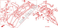 PARAFANGO POSTERIORE per Honda XL 1000 VARADERO ABS YELLOW 2008 2009