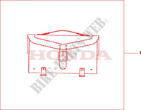 TOP BOX IN PELLE per Honda SHADOW VT 750 SPIRIT 2009