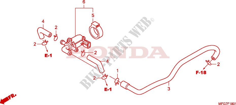 CONTROLLO INIEZIONE ARIA VALVOLA per Honda CB 600 F HORNET ABS 2008