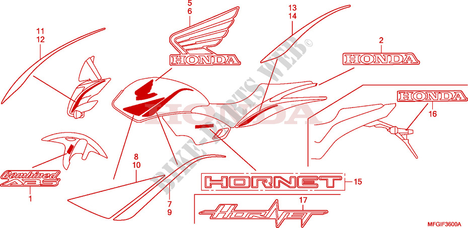MARCHIO per Honda CB 600 F HORNET 2010