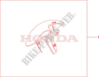 PARAFANGO ANT. per Honda CB 1000 R ABS BLACK, WHITE 2011