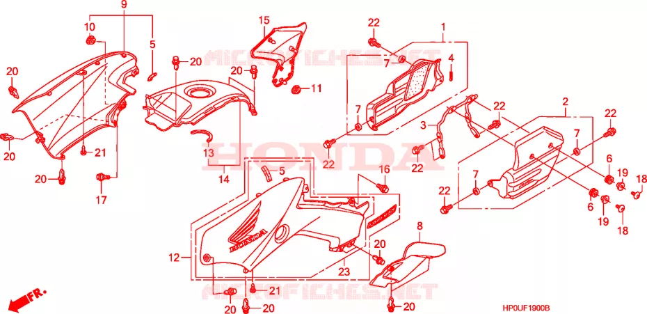 COPERTURA CORPO Honda ATV 500 FOURTRAX 2008  TRX500FE8
