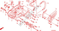 COPERTURA MANOVELLA SINISTRA (TRX450R6,7,8/ER6,7,8) per Honda TRX 450 R SPORTRAX Kick start RED 2008