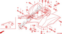 PARAFANGO POSTERIORE per Honda TRX 450 R SPORTRAX Electric Start RED 2008