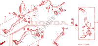 PEDALE per Honda TRX 450 R SPORTRAX Kick start ROUGE 2008