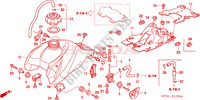 SERBATOIO COMBUSTIBILE (TRX450R4,5,6,7/ER6,7) per Honda TRX 450 R SPORTRAX Kick start 2007