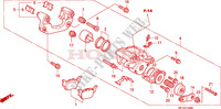 CALIBRO FRENO POSTERIORE per Honda TRX 450 R SPORTRAX Electric Start 2010