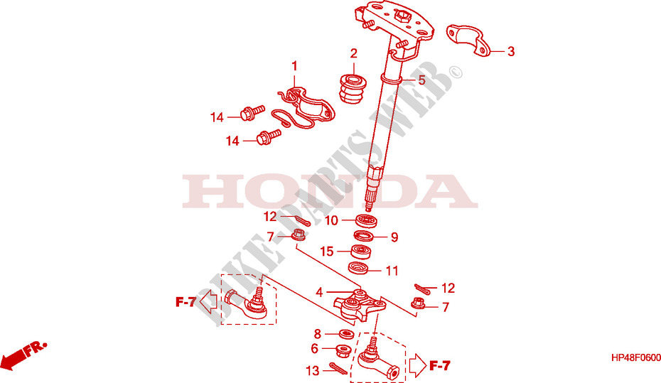 ALBERO STERZO per Honda FOURTRAX 420 RANCHER 4X4 Manual Shift 2008