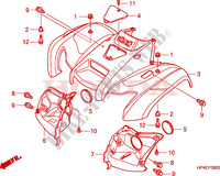 PARAFANGO ANTERIORE per Honda FOURTRAX 420 RANCHER 2X4 BASE 2010