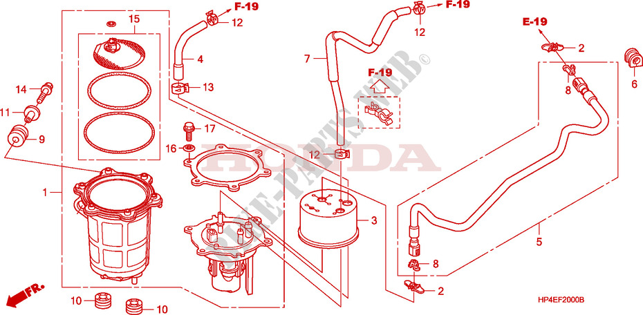 POMPA COMBUSTIBILE per Honda FOURTRAX 420 RANCHER 4X4 Manual Shift 2010