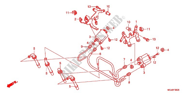 BARDATURA FILO/ RINCULO IGNIZIONE/BATTERIA per Honda CBF 1000 F ABS TS 2012
