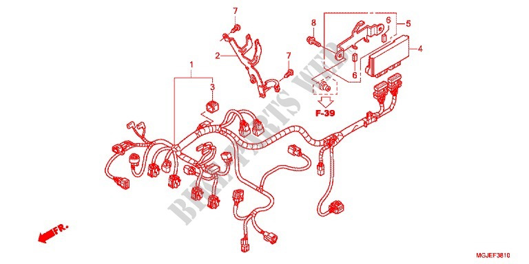 BARDATURA SERVO/RINCULO IGNIZIONE per Honda CBF 1000 F ABS TS 2012