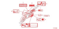 ETICHETTA CAUZIONE (SAUF KO, 2KO) per Honda CBR 125 REPSOL 2012
