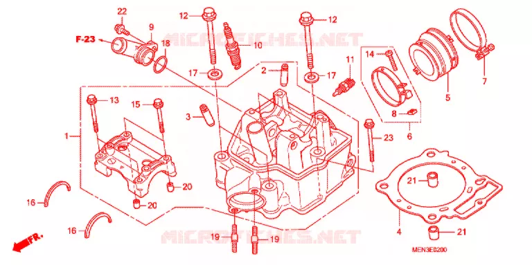 CILINDRO/TESTATA Honda MOTO 450 CRF 2012  CRF450RC