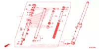 FORCELLA ANTERIORE per Honda NC 700 ABS 35KW 2012