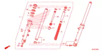 FORCELLA ANTERIORE per Honda NC 700 ABS DCT 35KW 2012