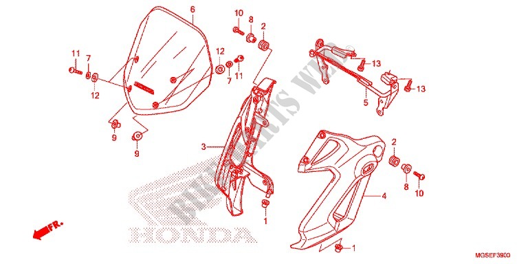 RIPARO ANTERIORE per Honda NC 700 ABS DCT 35KW 2012