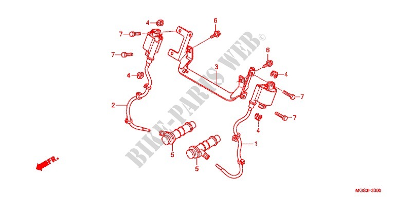 BARDATURA FILO/ RINCULO IGNIZIONE/BATTERIA per Honda NC 700 X ABS 35KW 2012