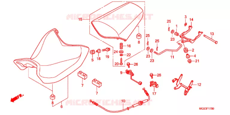 SEDILE SINGOLO(2) Honda MOTO 700 NC 2012  NC700XAC