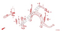 SOSTEGNO PRINCIPALE/PEDALE FRENO per Honda SH 300 R ABS BLANC TYPE 2F 2012