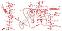 LEVA MANIGLIA/INTERRUTTORE/CAVO(1) per Honda FOURTRAX 420 RANCHER 4X4 Electric Shift RED 2012