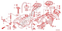 SERBATOIO COMBUSTIBILE per Honda FOURTRAX 420 RANCHER 4X4 Electric Shift RED 2012