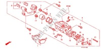 CALIBRO FRENO POSTERIORE per Honda TRX 450 R SPORTRAX Electric Start 2012