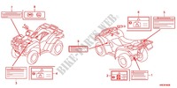 ETICHETTA CAUZIONE(1) per Honda FOURTRAX 500 FOREMAN 4X4 Electric Shift 2012