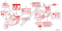 ETICHETTA CAUZIONE(1) per Honda PCX 125 SPECIAL EDITION 2012