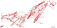 COPERTURA LATO/RIPARO POSTERIORE per Honda CB 500 F ABS BLANCHE 2013