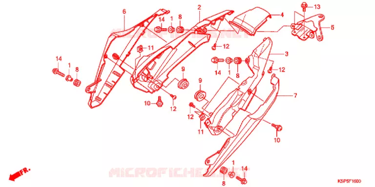 SEDILE/RIPARO POSTERIORE Honda MOTO 150 CBF 2012  CBF150MC