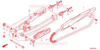 BRACCIO OSCILLANTE/CASSA CATENA per Honda CB 150 INVICTA NEGRO 2012
