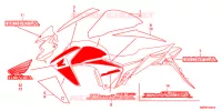 EMBLEMA/STRISCIA (CBF150MC) per Honda CB 150 INVICTA NEGRO 2012