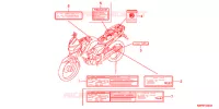 ETICHETTA CAUZIONE(1) per Honda CB 150 INVICTA NEGRO 2012