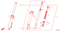 FORCELLA ANTERIORE per Honda CB 150 INVICTA NEGRO 2012