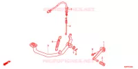 SOSTEGNO PRINCIPALE/PEDALE FRENO per Honda CB 150 INVICTA NEGRO 2012