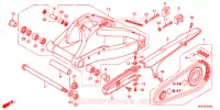 BRACCIO OSCILLANTE/CASSA CATENA per Honda CBR 1000 RR ABS TRICOLORE 2013