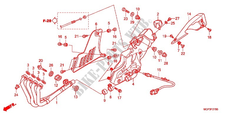 SMORZATORE SCARICO (CBR1000RRC/D/RAC/D) per Honda CBR 1000 RR ABS REPSOL 2013