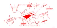 EMBLEMA/STRISCIA (CBR250RD/RAD 3F,3RU,4E,5ED) per Honda CBR 250 R ABS TRICOLOR 2013