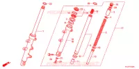 FORCELLA ANTERIORE per Honda CBR 250 R ABS TRICOLOR 2013