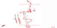 SOSTEGNO PRINCIPALE/PEDALE FRENO per Honda CBR 250 R ABS TRICOLOR 2013