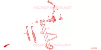 SOSTEGNO PRINCIPALE/PEDALE FRENO per Honda CBR 250 R REPSOL 2013