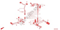 SOSTEGNO PRINCIPALE/PEDALE FRENO per Honda CBR 500 R ABS TRI COLOUR 2013