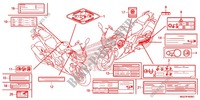 ETICHETTA CAUZIONE(1) per Honda CBR 500 R ABS BLANCHE 2013