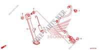 SOSTEGNO PRINCIPALE/PEDALE FRENO per Honda CBR 500 R ABS BLANCHE 2013