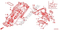 PARAFANGO POSTERIORE per Honda CBR 500 R ABS HRC TRICOLOR 2014