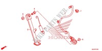 SOSTEGNO PRINCIPALE/PEDALE FRENO per Honda CBR 500 R ABS HRC TRICOLOR 2014